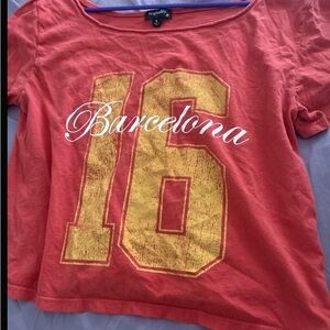 Barcelona Graphic Red Tee